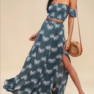 LuLus two piece maxi dress